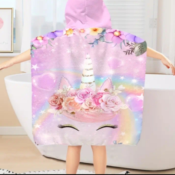 Children's hooded bath or beach towel - Picture 3 of 9